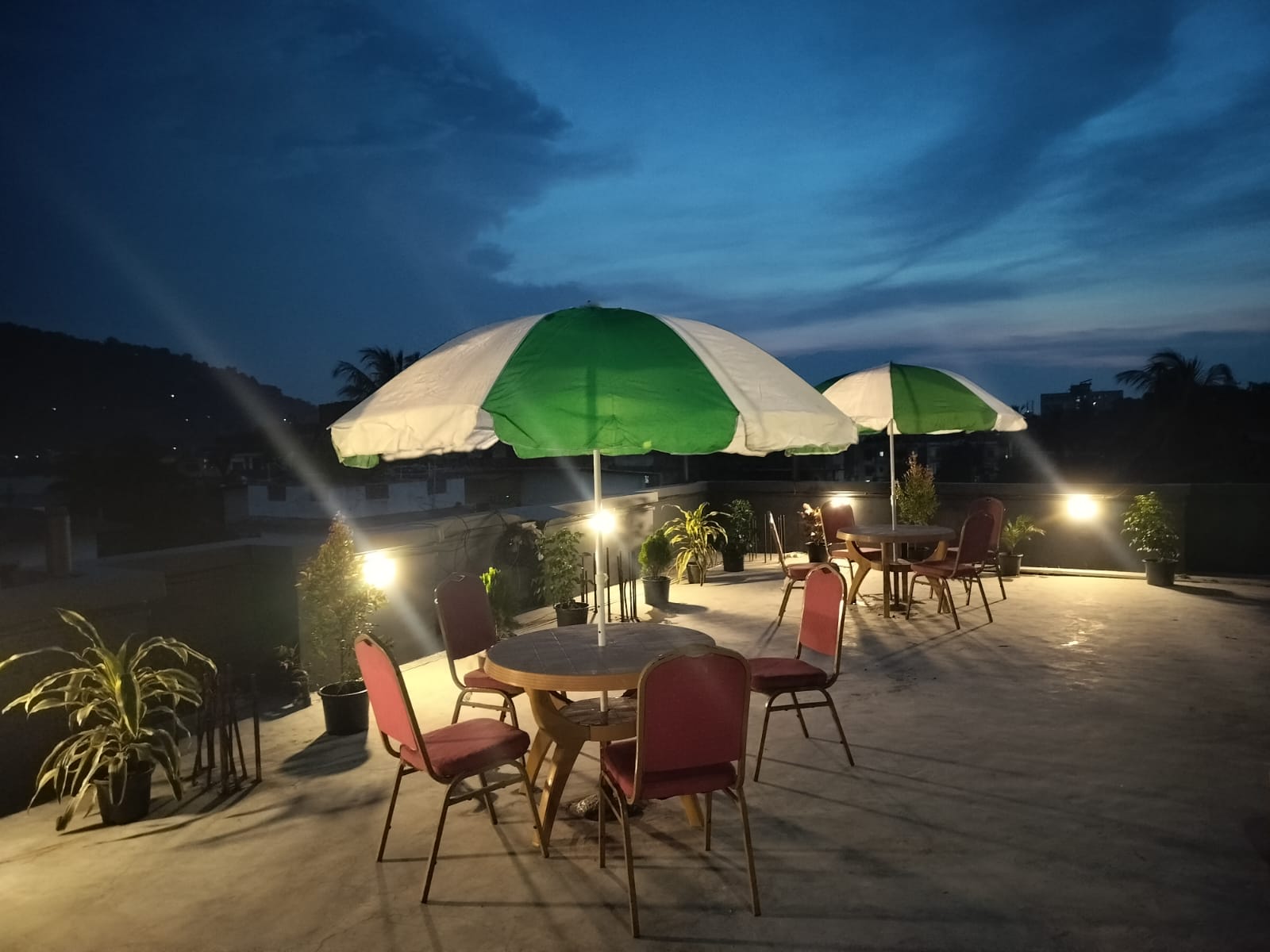 The Roof Top Hill View Sit Out at Night